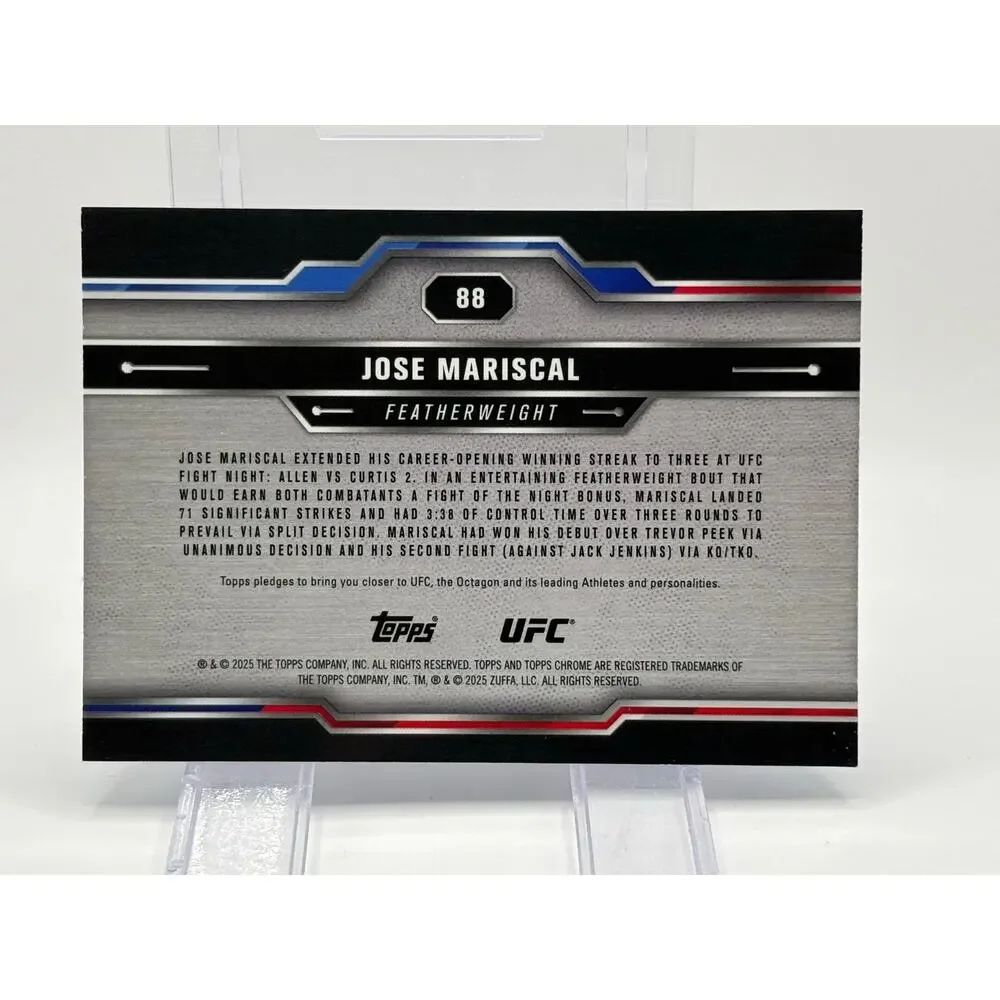 2025 Topps Chrome UFC Jose Mariscal Rookie Blue Geometric Refractor 61/99 SP RC